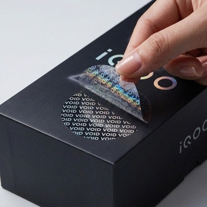 Étiquette de sécurité transparente holographique personnalisée VOID anti-contrefaçon pour l'emballage des appareils photo et des écouteurs - Product Image 1