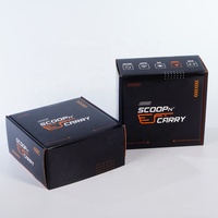 Caja de Envío Personalizada con Logotipo, Exterior Negro, Interior Naranja, Impresión, Caja de Cartón Corrugado Reciclado, Embalaje Personalizado