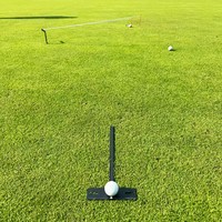 Outil d'alignement en forme de T en fibre de carbone SwingPerfect pour le putting de golf, 39,6 cm, rotatif, ambidextre, avec tee d'entraînement et face carrée fixe