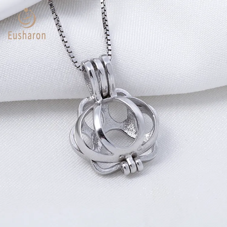 Gift Children's Jewelry Dog Paw Locket S925 Sterling Silver Bear Claw Pearl Cage Pendant