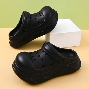 Crocs pour femmes, sandales d'été d'extérieur antidérapantes à bout fermé, semelle épaisse en EVA, respirantes, anti-odeurs, rehaussantes, pour la plage - Product Image 3