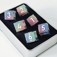 MINI PLANET Vente en gros de dés DND en résine personnalisés avec des bords nets pour TRPG COC, jeux de société Dungeons & Dragons, dés à 6 faces de 16 mm