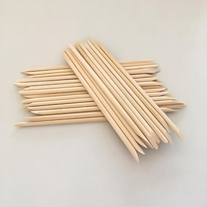 Bâton de bois jetable à double tête orange 7.5cm 11cm Poussoir de peau morte Bâtonnets de manucure pour enlever les cuticules des ongles 11cm Poussoir de cuticules - Product Image 6