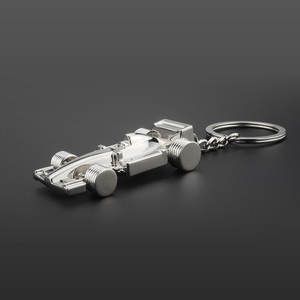 Xun Xin logotipo personalizado llavero de Metal coche de carreras modelo 3D creativo <span class=keywords><strong>Mini</strong></span> fórmula coche llavero regalo recuerdo coche ventilador llavero - Product Image 4