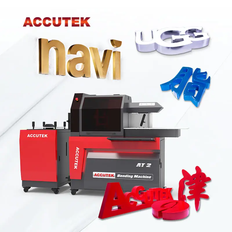 Accutek AT2 Led Acrylic Edge Light Channel Letters bending signage bender for luminous characters making
