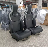 Siège de course universel noir en cuir de haute qualité pour simulateur de conduite automobile, réglable, avec support coulissant