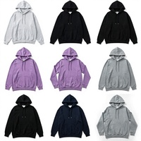 Sweat à capuche polaire 100 % coton pour homme, coupe classique, lavage frontal personnalisé, anti-rétrécissement, décontracté, sportif, 450