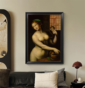 Tranh sơn dầu kỹ thuật số tùy chỉnh về một bức chân dung nữ hiện đại, gợi cảm, nền trang phục nghệ sĩ khỏa thân, tranh trang trí treo tường. - Product Image 2