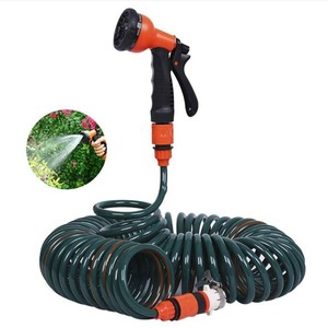 Manguera de agua para jardín de 7.5m, 15m, 30m, verde, a prueba de explosiones, de EVA, con boquilla pulverizadora para lavado de coches y gatillo. - Product Image 2