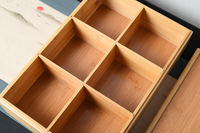 Plateau en bambou personnalisé à six compartiments avec gravure laser pour la décoration de la maison à l'occasion de la remise des diplômes et du Nouvel An