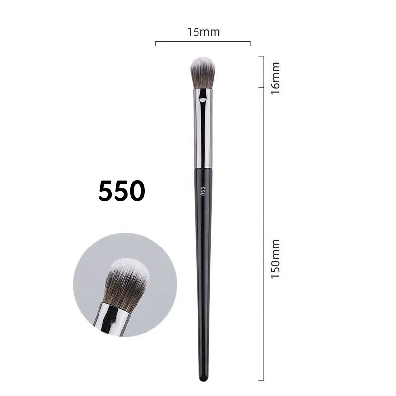 DAHUI nero 550 ombretto pennelli trucco Make Up singoli Vegan capelli morbidi setole Pro affusolato pennello per trucco occhi