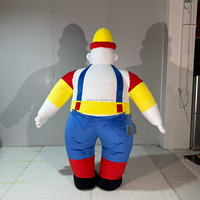 Costume de mascotte gonflable géant personnalisé de clown de dessin animé, tenue gonflable pour adulte, idéal pour les défilés et la publicité