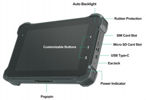 7 inch Rugged IP67 máy tính bảng với Linux hoặc Android hệ thống và phong phú thông tin liên lạc không dây cho Hạm Đội theo dõi và quản lý - Product Image 2