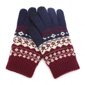 Vente Flash : Gants d'hiver amusants unisexes en coton/polyester/spandex tricotés et chauds pour écran tactile, avec logo personnalisé pour usage quotidien - Product Image 3