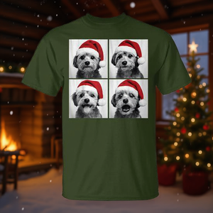 T-shirt de Noël Morkie Santa Dog Lover Photo Booth - Product Image 3