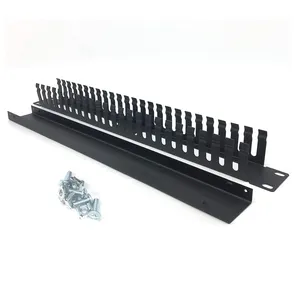 Mount 12 Port Metal 1U 19 inch Tray Desk Cable Manager Server Rack Network Cable Organizer Management