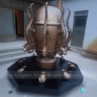Sculpture de sismographe en bronze de 2 mètres, instrument scientifique chinois ancien, statue