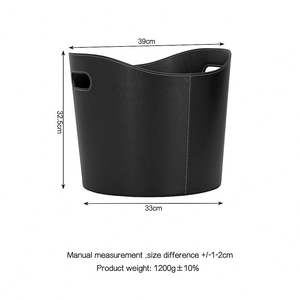 ถังเก็บของทำจากหนัง PU มีสไตล์สำหรับห้องครัวและที่เก็บของเล่น - Product Image 3