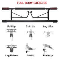 Barre de musculation pour porte avec poignées confortables pour exercices du haut du corps, barre de traction pour porte