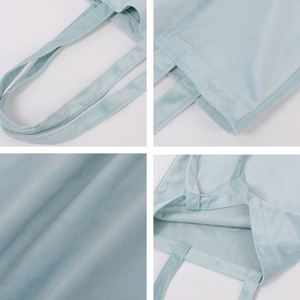 Sac de courses écologique réutilisable personnalisé avec lettres, grand sac fourre-tout en velours - Product Image 4