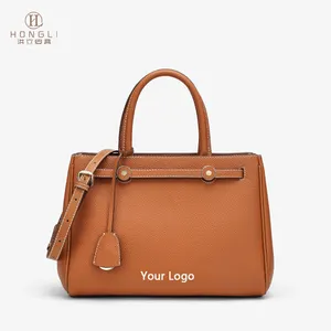 Custom Your Brand PU Leather Women Hand Bag Fashion Luxury Handbag Tote Bag Manufacturer