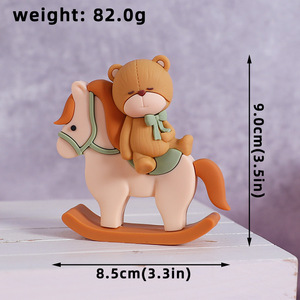 Bär Kuchen deckel Cartoon Pferd BABY Quadrat Regenbogen Turm Wasserballon Lokomotive Fach Weich kleber Puppe Dekoration - Product Image 5