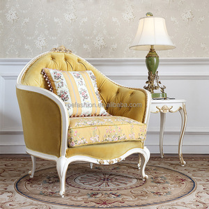 Divano a forma di U di lusso in tessuto <span class=keywords><strong>giallo</strong></span> OE-FASHION design italiano elegante divano classico set mobili
