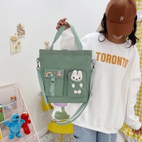 Nouveau design gros grands sacs à bandoulière shopping livre d'étudiant sac d'école fille lapin lapin sac à dos toile sac fourre-tout