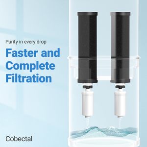 Filtre à eau par gravité Cobectal 3,0 gallons en acier inoxydable 304, purificateur de comptoir à 8 étapes avec support et filtres - Product Image 2