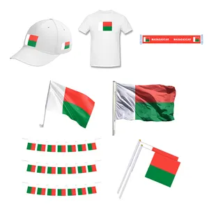 A buon mercato Madagascar campagna festa pubblicità articoli di promozione maglietta personalizzata sciarpa berretto da Baseball bandiera banner per le elezioni