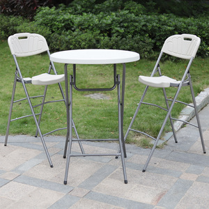Mesa de Cóctel Plegable de HDPE al por Mayor, Mesa Redonda Portátil de Plástico para <span class=keywords><strong>Bar</strong></span>, para <span class=keywords><strong>Alquiler</strong></span> en Bodas, Eventos y Fiestas - Product Image 2