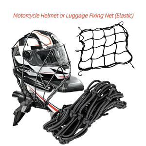 Acessórios para Motocicleta Rede Elástica para Bagagem 30 X 30cm 40 X 40cm com 6 Ganchos Metálicos, Rede para Tanque de Combustível e Capacete OEM - Product Image 5