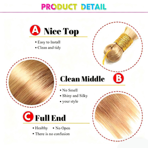 Tresses synthétiques lisses en gros pour extensions capillaires couleur piano, haute qualité, résistantes à la chaleur, pointe nano 30 - Product Image 3