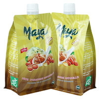 Emballage de pochette de Sauce Ketchup sur support à fond plat de qualité alimentaire écologique personnalisé pour sauce tomate eau minérale beurre d'arachide