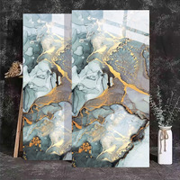 Carreaux de céramique de luxe en marbre foncé 600x1200mm et 600x600mm pour salles de bain, villas, halls, entrepôts, ateliers, espaces extérieurs, salles à manger et sols d'appartements