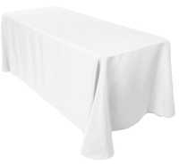 Nappe blanche brodée pour décoration de mariage, couverture de table pour restaurant, événement, buffet rectangulaire, nappe de table en lin