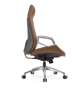 Hot Selling Custom Modern Style Leather Executive Office Chair Stainless Steel Frame Adjustable Height Comfortable Luxury Hotel - Product Image 4
