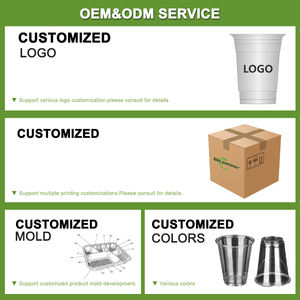 16 औंस 24 औंस डिस्पोजेबल इको-फ्रेंडली प्ला प्लास्टिक बुलबुला चाय मिल्कशेक कॉफी पेय कप - Product Image 3