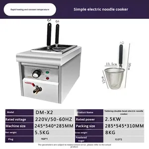 Cuisinière à nouilles commerciale de table, de type armoire, à gaz et électrique, avec fonction multi-trous et machine à fondue épicée - Product Image 6
