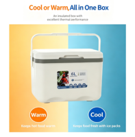Glacière isotherme portable pour aliments, conservation de la glace jusqu'à 2 jours. Scellé étanche et durable, portable, pour les voyages en voiture, le camping