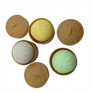 Hot Selling Bun Squeeze Toy <b>Squishy</b> Dumplings for Stress Relief Dumping Toys with Steamer - Product Image 4
