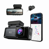 Coview 4K Dash Cam Depan dan Belakang 4K+1K DVR 3.2 Inci Lensa Ganda Mini Black Box Fungsi Monitor Parkir untuk Pengemudi Rideshare