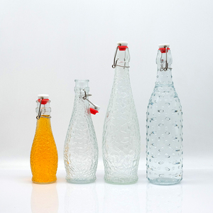 50ml 80ml 100mL 350ml 500ml Botella <span class=keywords><strong>de</strong></span> vidrio transparente redonda a prueba <span class=keywords><strong>de</strong></span> fugas con tapón <span class=keywords><strong>de</strong></span> rosca <span class=keywords><strong>de</strong></span> bloqueo para bebidas Jugo <span class=keywords><strong>Licor</strong></span> <span class=keywords><strong>casero</strong></span> - Product Image 3