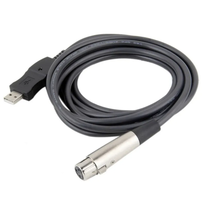 3M USB 2.0 TO XLR cable USB Male to XLR 3 Pin Female Microphone Cord Adapter USB2.0 Mic Link Audio Converter Recording Line