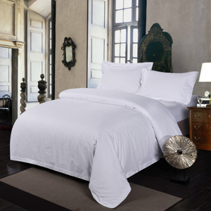 Juego de Sábanas de Hotel de Lujo, Tamaño King, 600 Hilos, Color Blanco, Diseño Moderno a Rayas y con Estampado de Plantas, 4 Piezas, 100% Algodón - Product Image 6