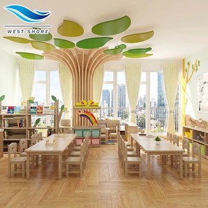 Juego de Mesa y Silla de Madera Maciza Montessori, Escritorio de Aprendizaje para Niños, Muebles de Seguridad para Guardería, Preescolar y Aula, Tamaño para Niños Pequeños - Product Image 1