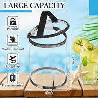 Sac de toilette transparent imperméable avec logo personnalisé, organiseur de voyage portable pour la douche