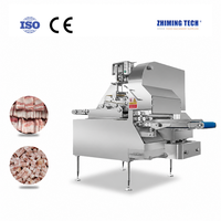 Machine à découper la viande professionnelle, trancheuse réglable pour cubes et bandes, idéale pour la viande cuite et les cuisines centralisées