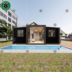 บ้านคอนเทนเนอร์แบบโมดูลาร์ที่ขยายได้ทันสมัย พับเก็บได้ พร้อมกระจกเต็มผนัง สำหรับเชิงพาณิชย์ - Product Image 3