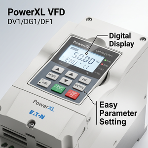 <strong>Eaton</strong> PowerXL DF1 DF1-34032NB-C20CS1 High Capacity <strong>Inverter</strong> 15kW to 132kW 3 Phase 380V AC Motor Speed Controller - Product Image 4